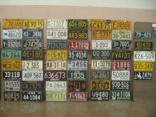 1956 license plates