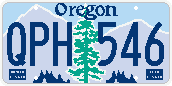 Oregon live tree license plate