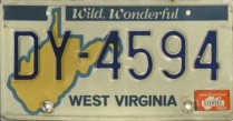 [WV license plate]