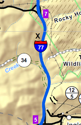 [I-77 map]