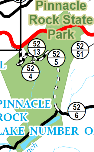 [Pinnacle Rock State Park map]